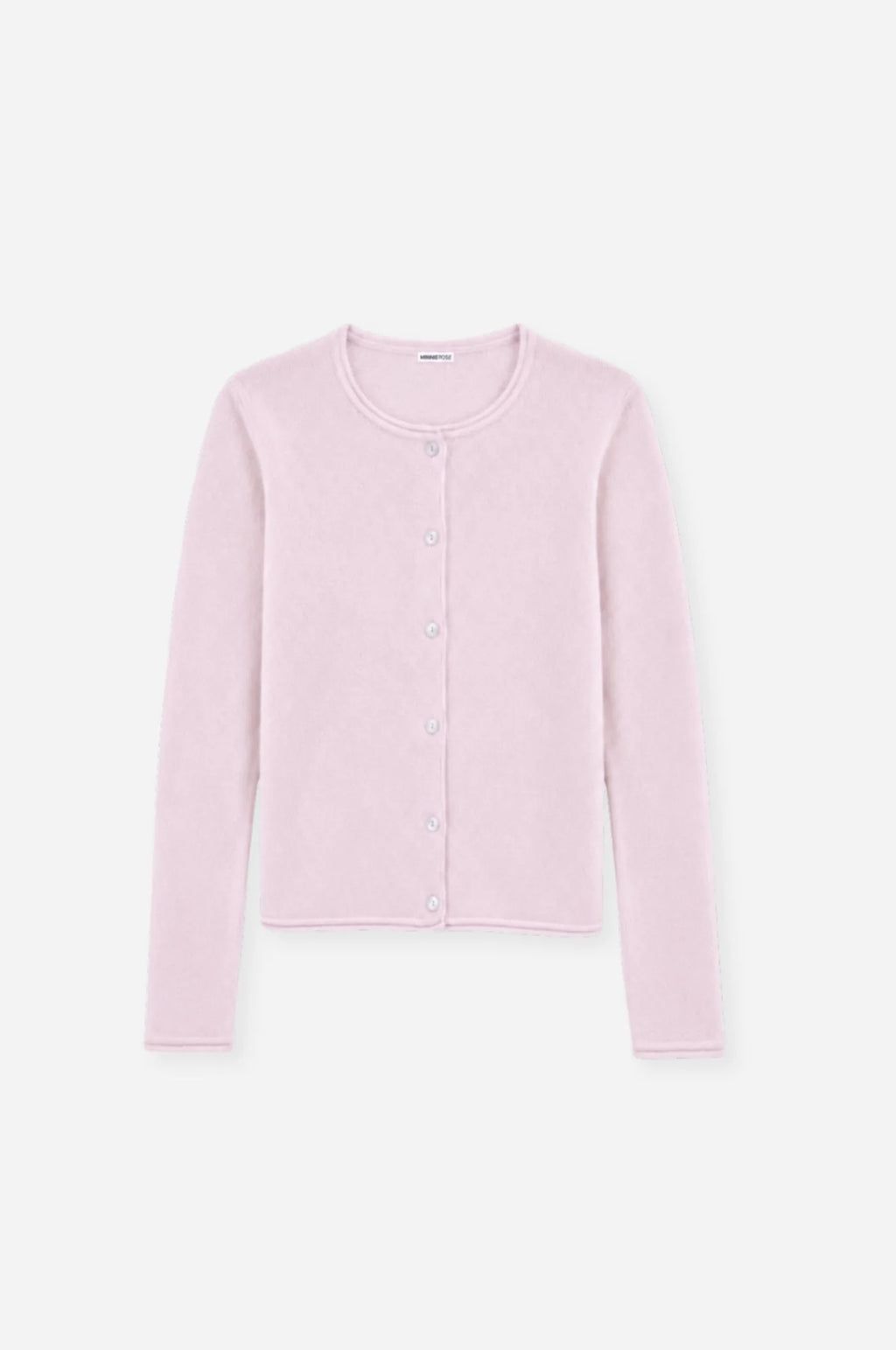 SHEER LUXURY CARDI W/ROLLED TRIM