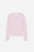 SHEER LUXURY CARDI W/ROLLED TRIM