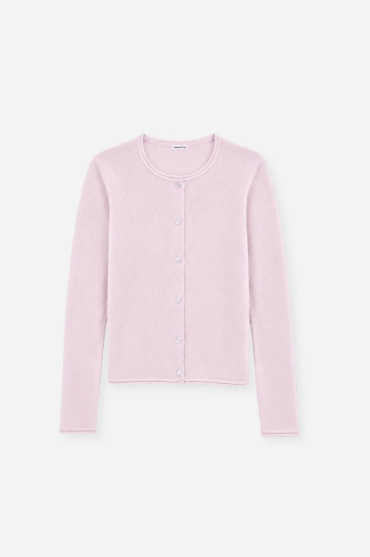 SHEER LUXURY CARDI W/ROLLED TRIM