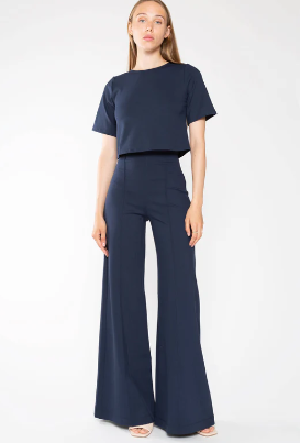 Ponte Knit Long/Wide Leg Pant