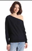 Cotton Cashmere Off Shoulder Top