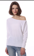 Cotton Cashmere Off Shoulder Top