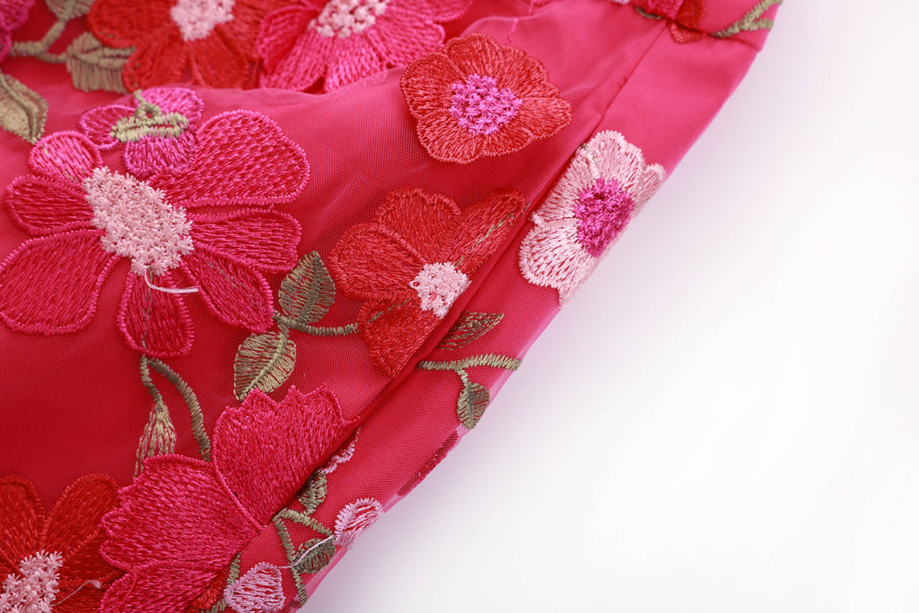 Floral Embroidered Blazer Pants Suit Women