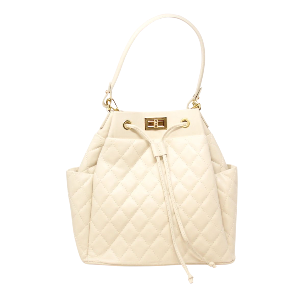 ITALIAN LEATHER TOP HANDLE AND CROSSBODY BAG