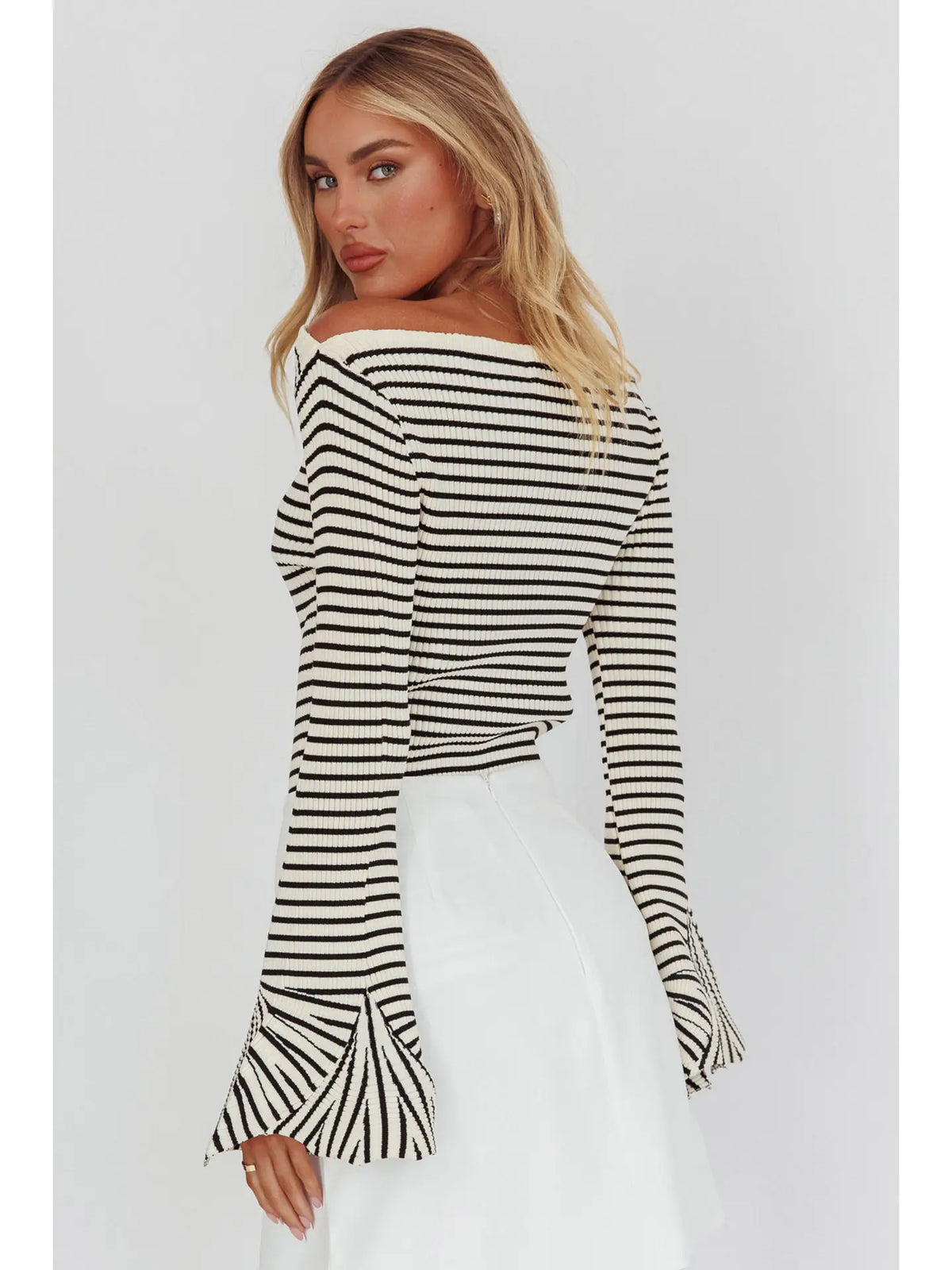 Lisa Long Sleeve Striped Resort Sweater