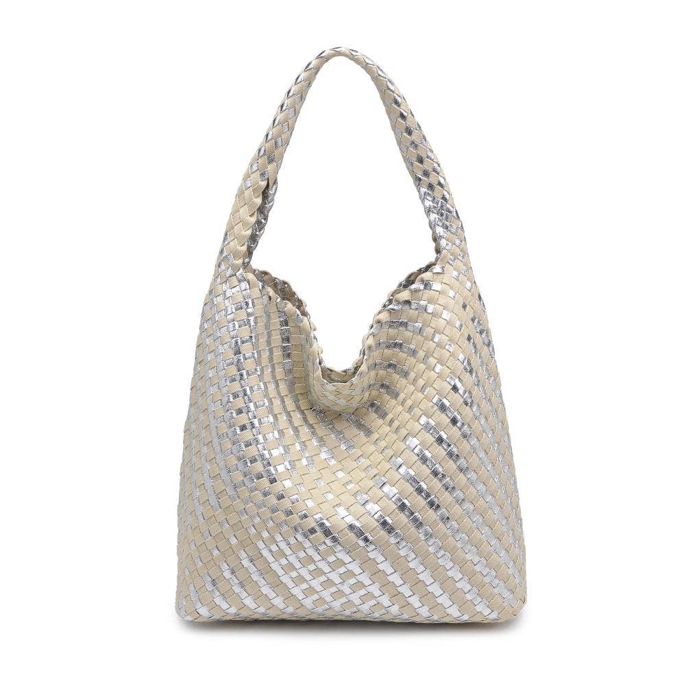 Ellery Mixed Material Woven Hobo