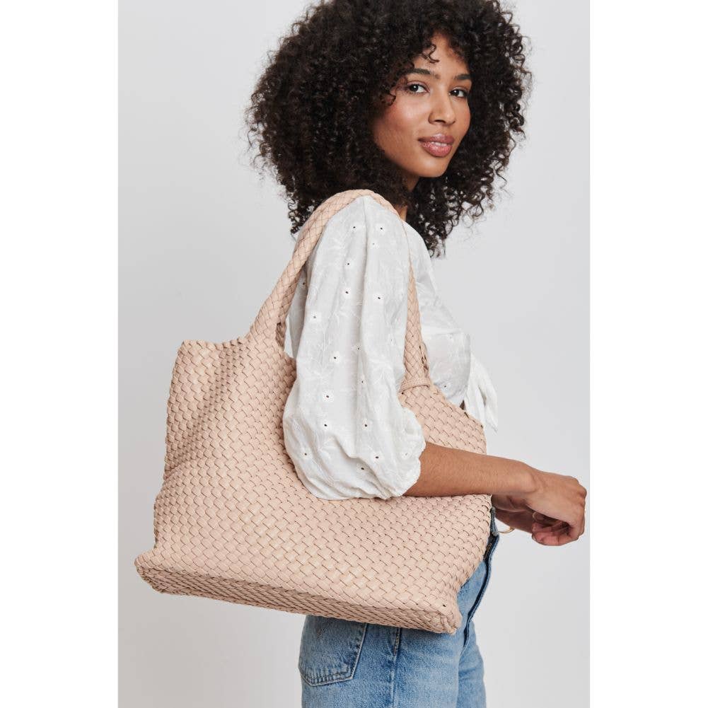 Solana Woven Tote -Black