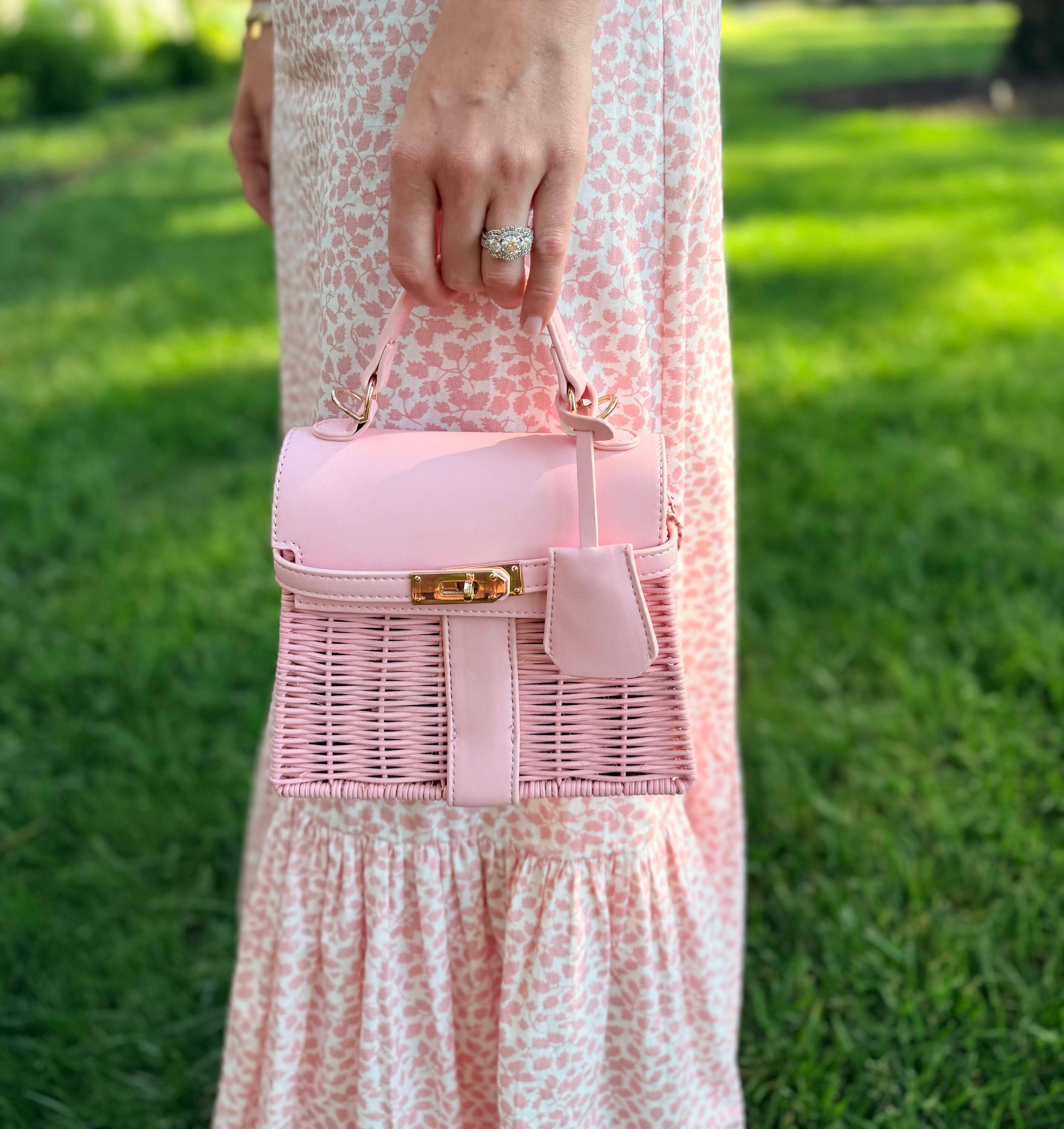 Lisi Lerch - Celine Wicker Handbag- Pastel - WS