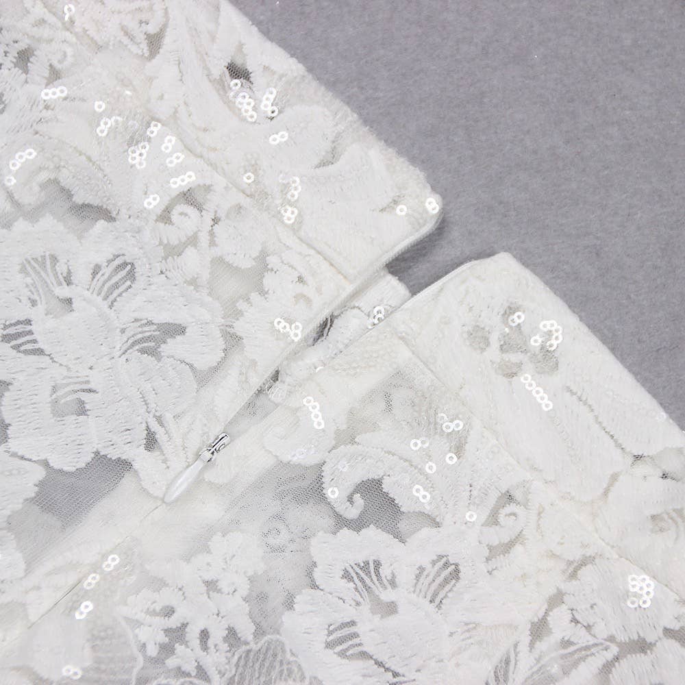 Lace Embroidered Sequin Blazer & Trouser Suit