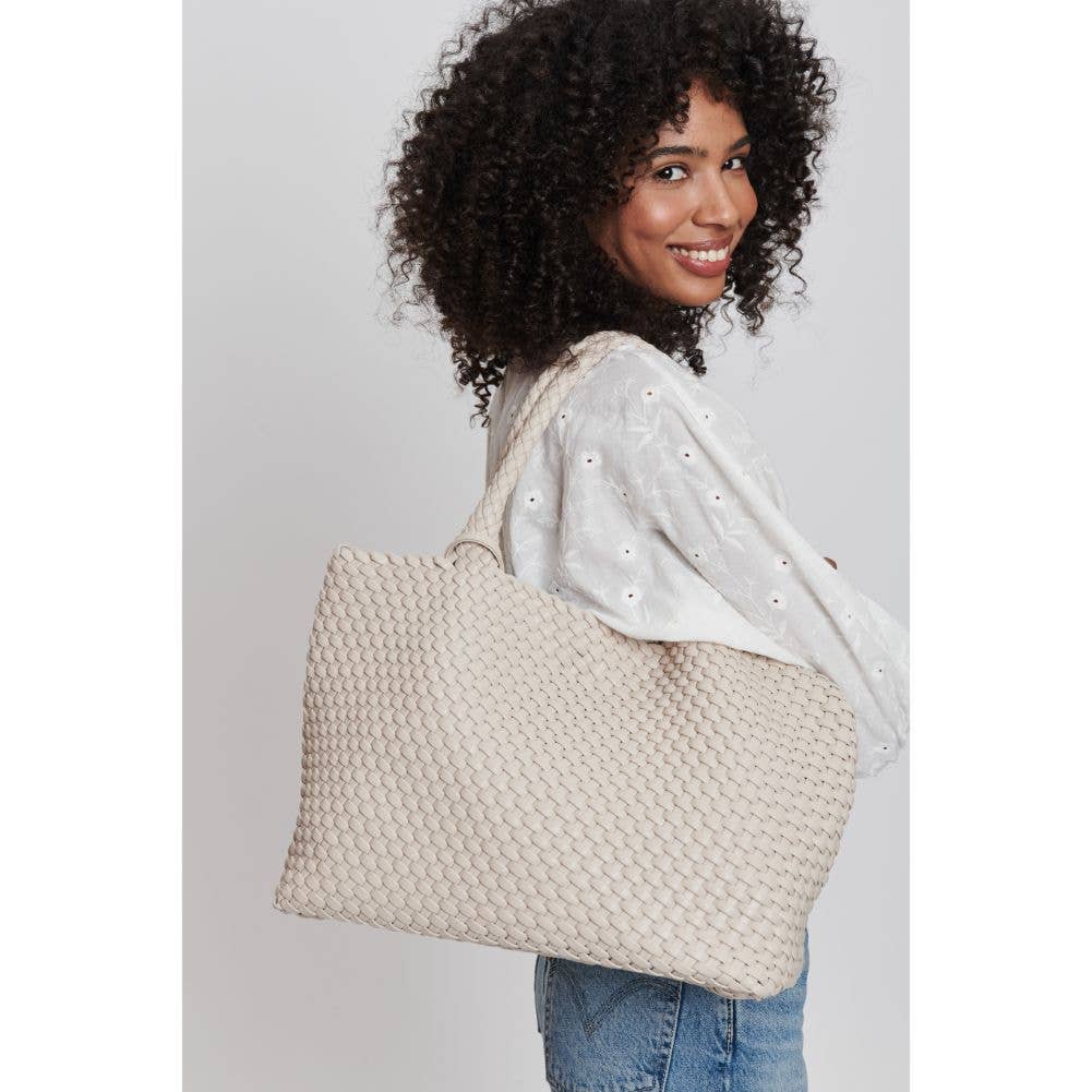 Solana Woven Tote -Black