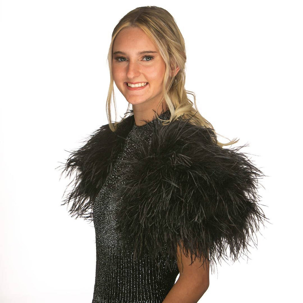 Ostrich Bolero - Feather Shoulder Wrap