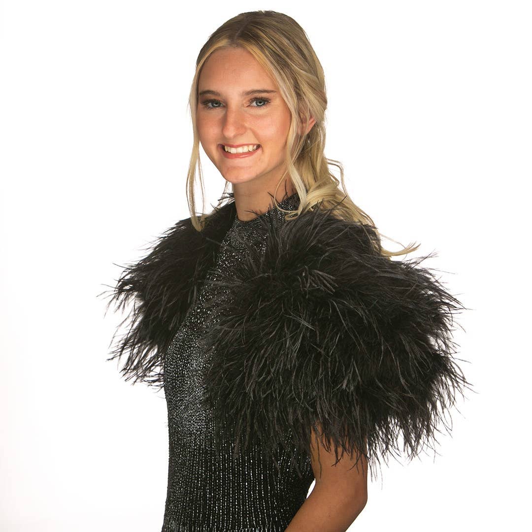 Ostrich Bolero - Feather Shoulder Wrap