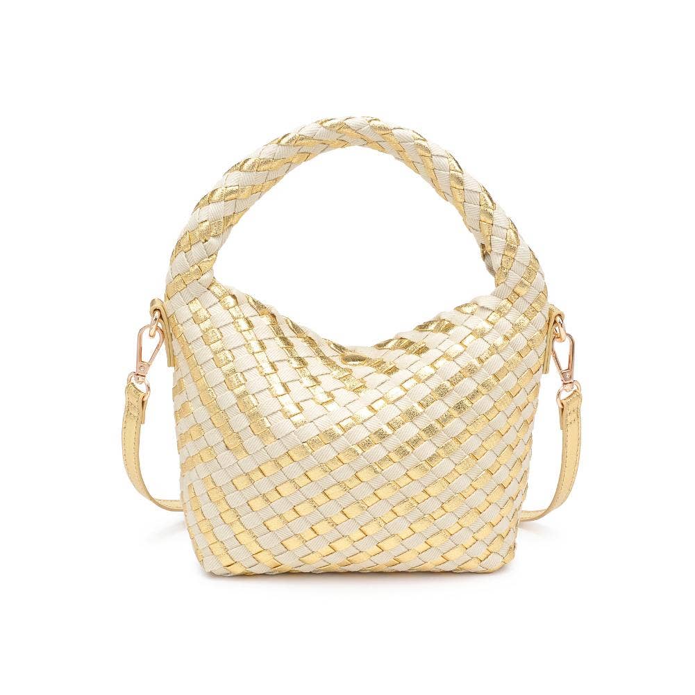 Jessamine Woven Mixed Material Crossbody