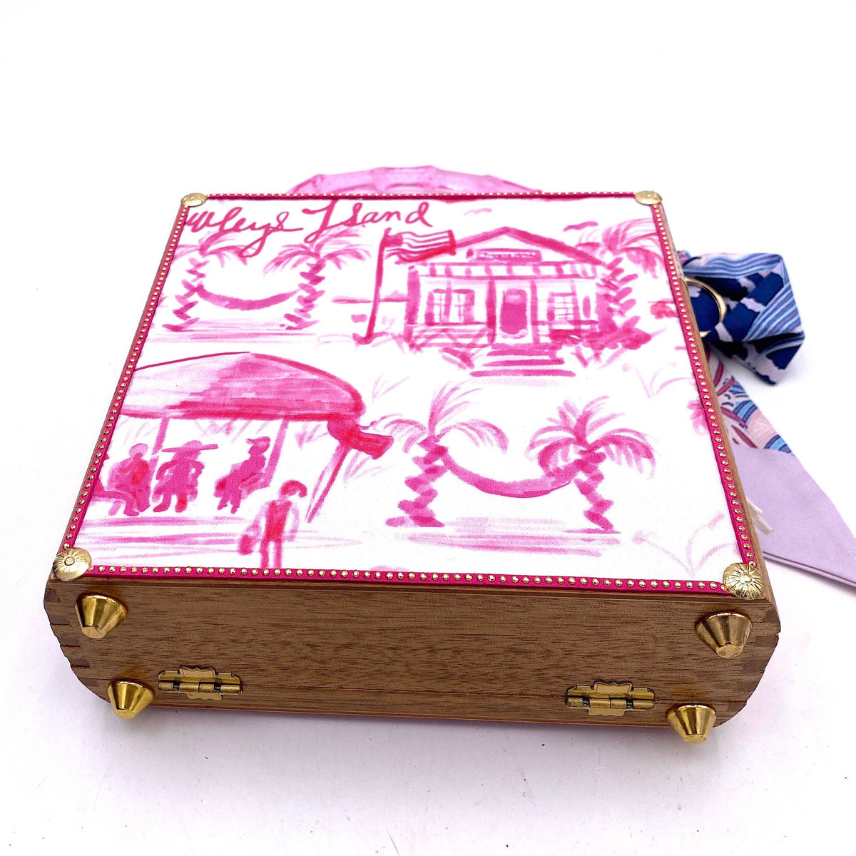 Pink Gator Toile Bag