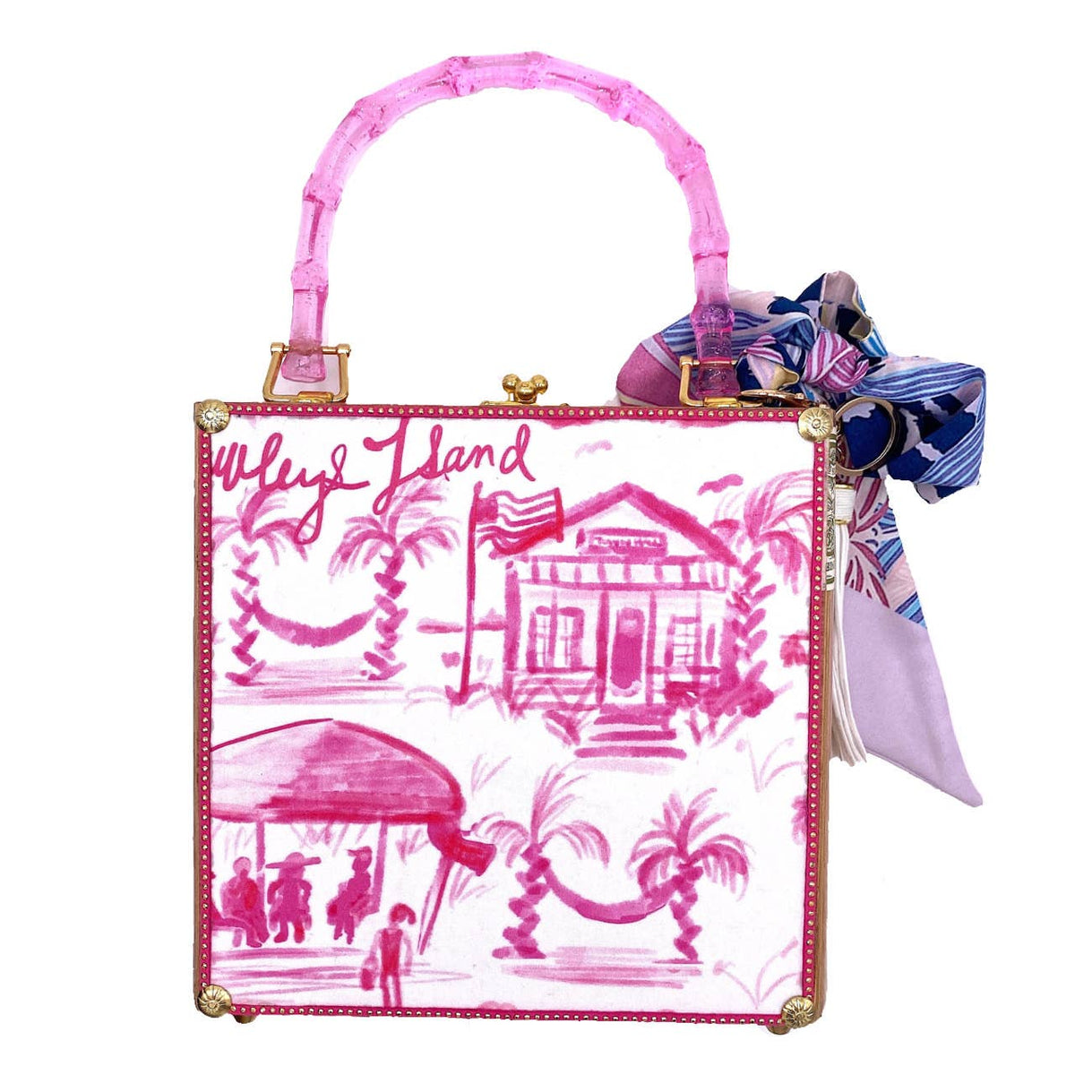 Pink Gator Toile Bag
