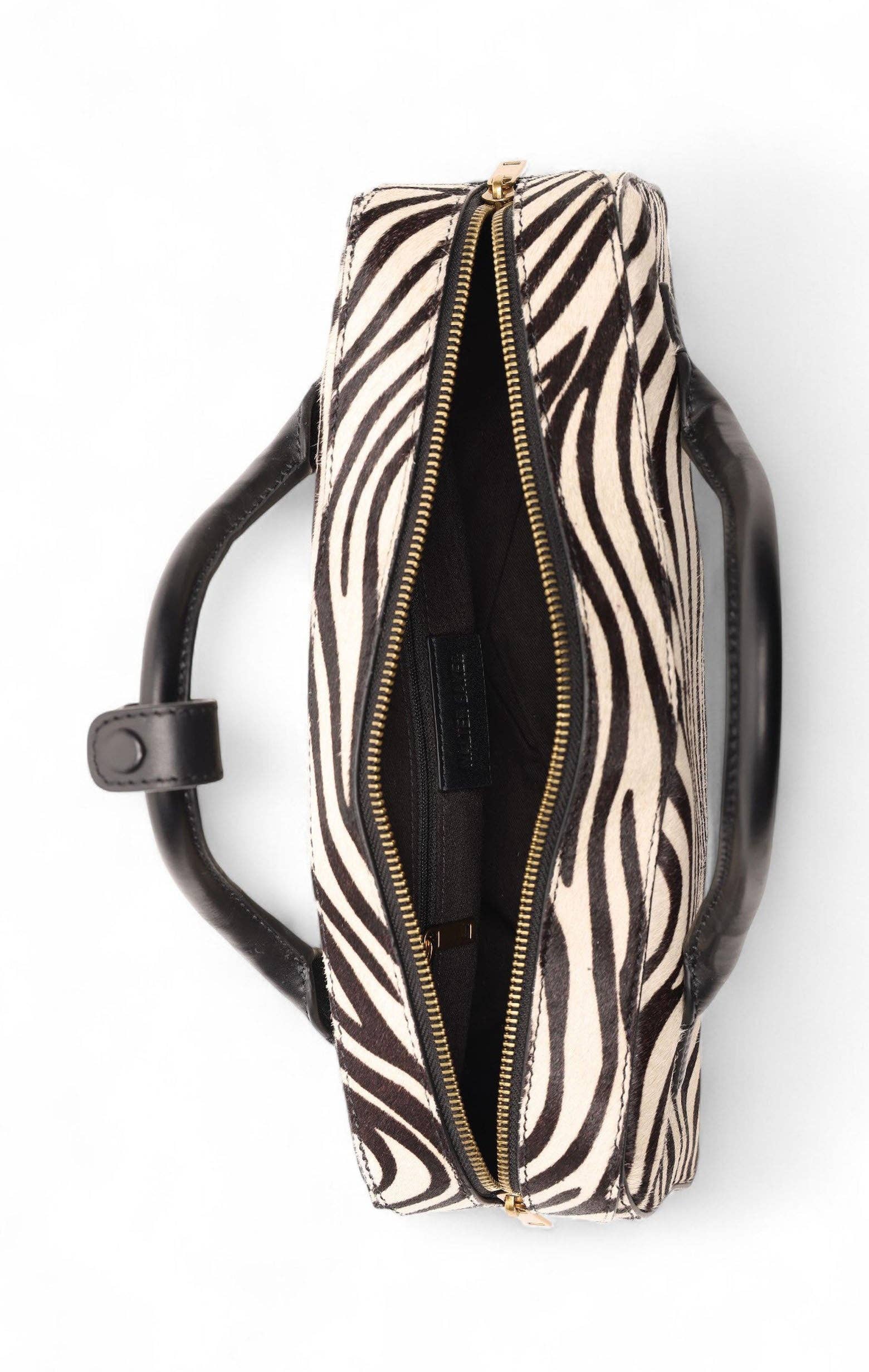 Delilah Satchel,Zebra Calf Hair