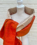Silk Wraps - Orange w/Khaki