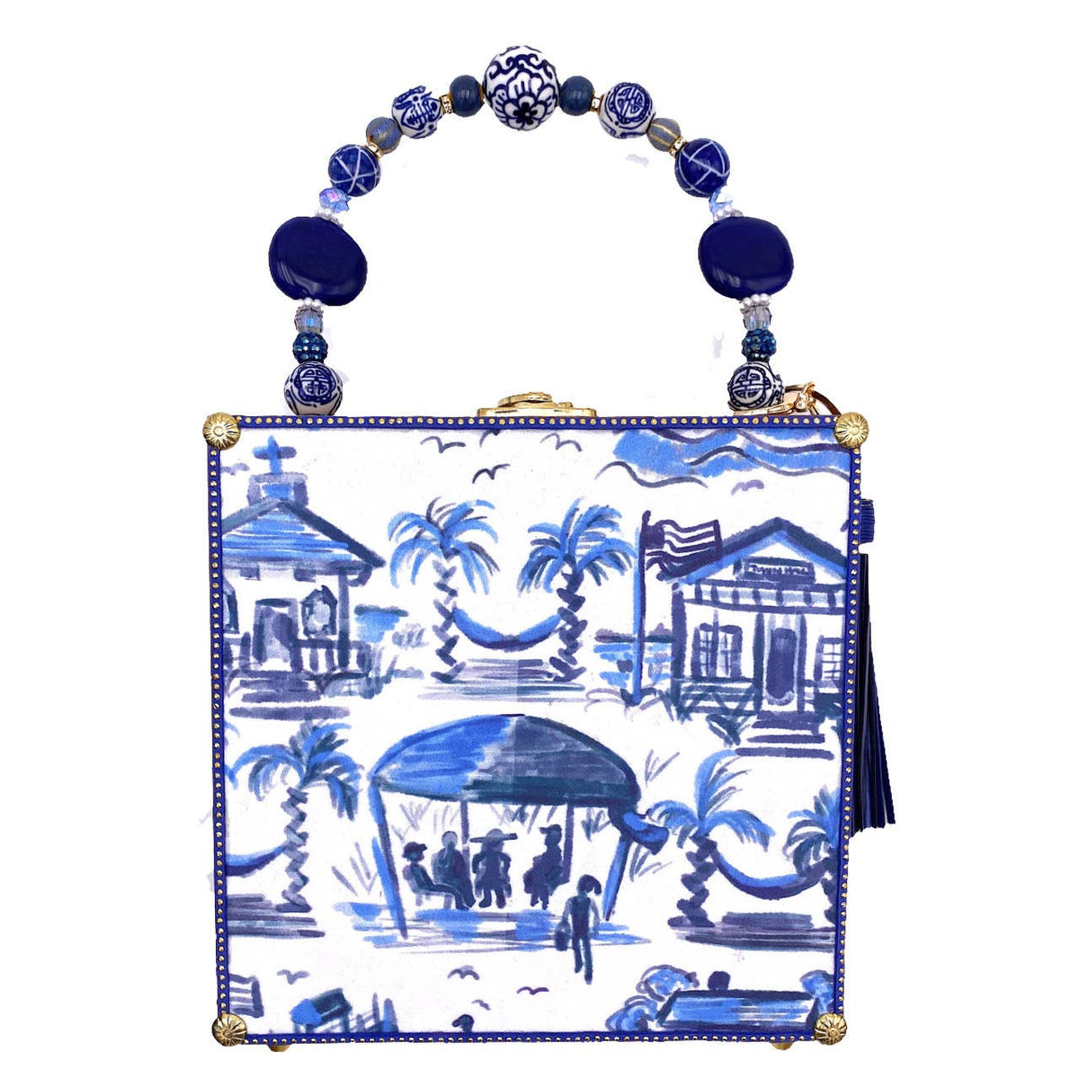 Darling and Company - Pawley's Toile Blue Bag