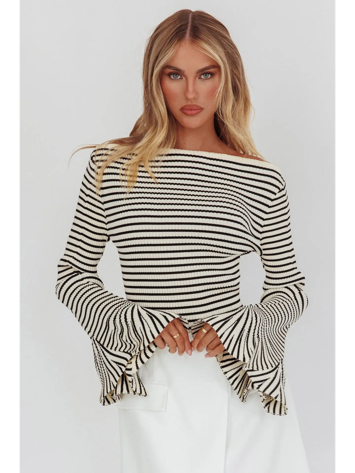 Lisa Long Sleeve Striped Resort Sweater