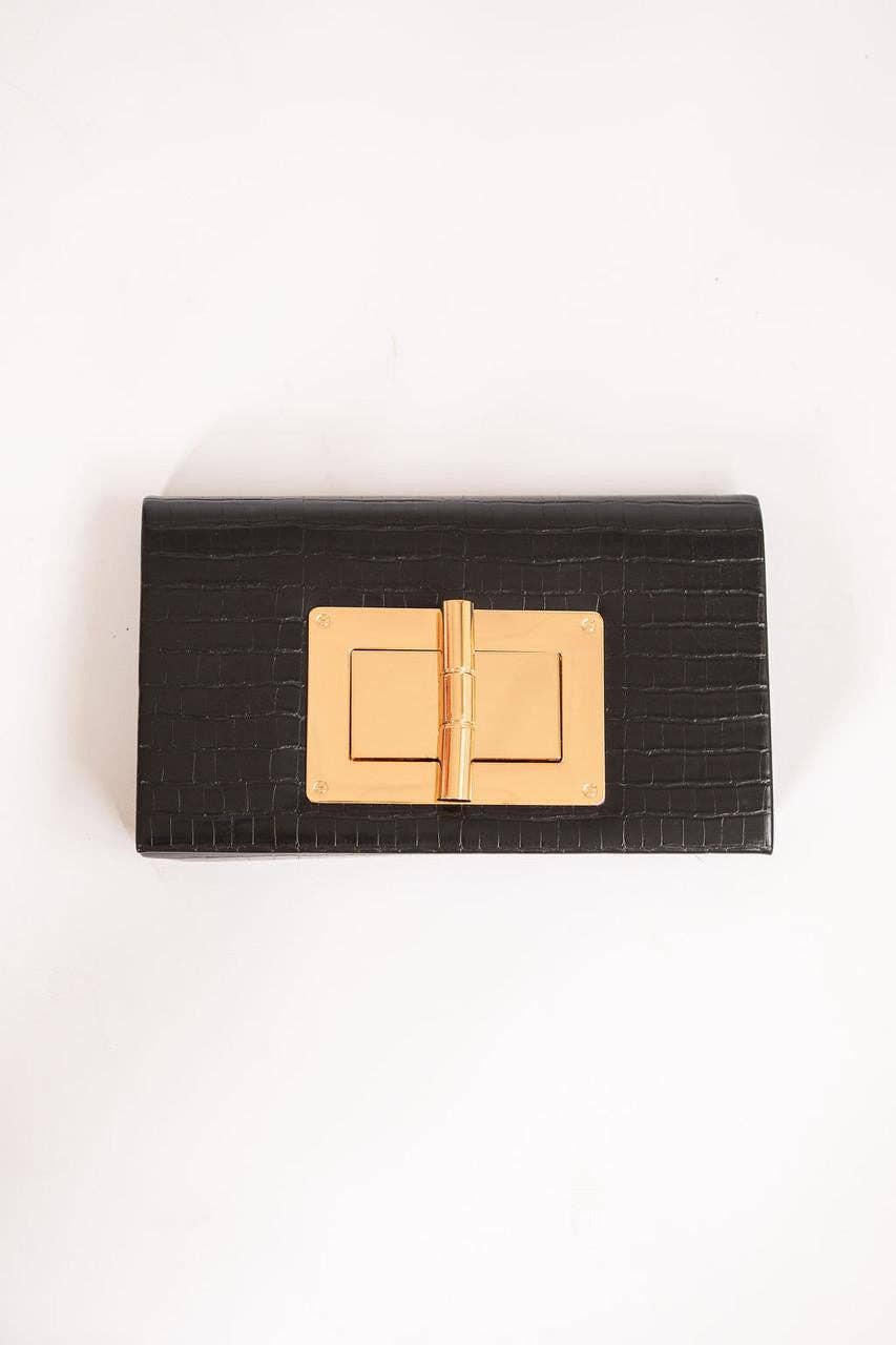 Lillian Croc Clutch -