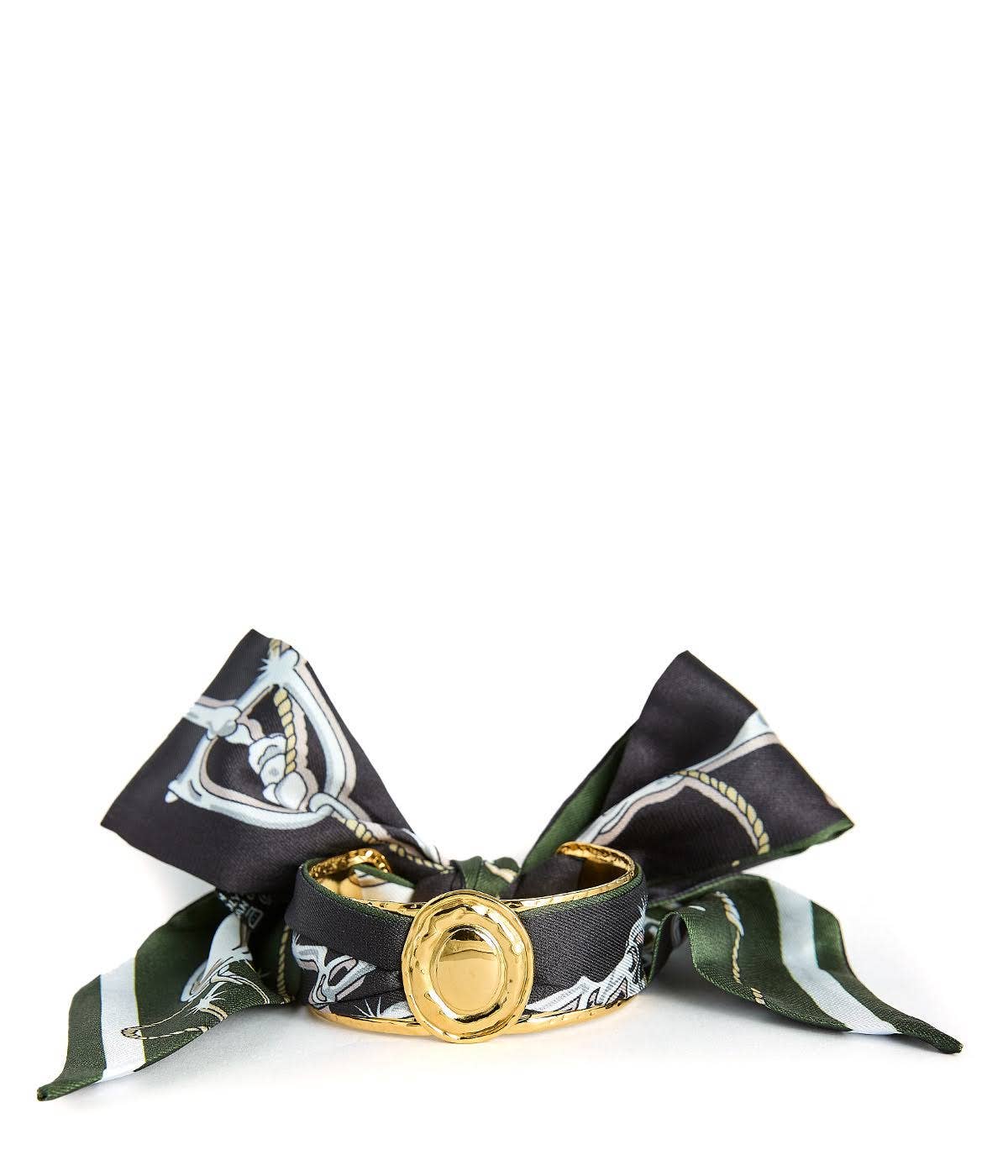 Small Gold Scarf Cuff -