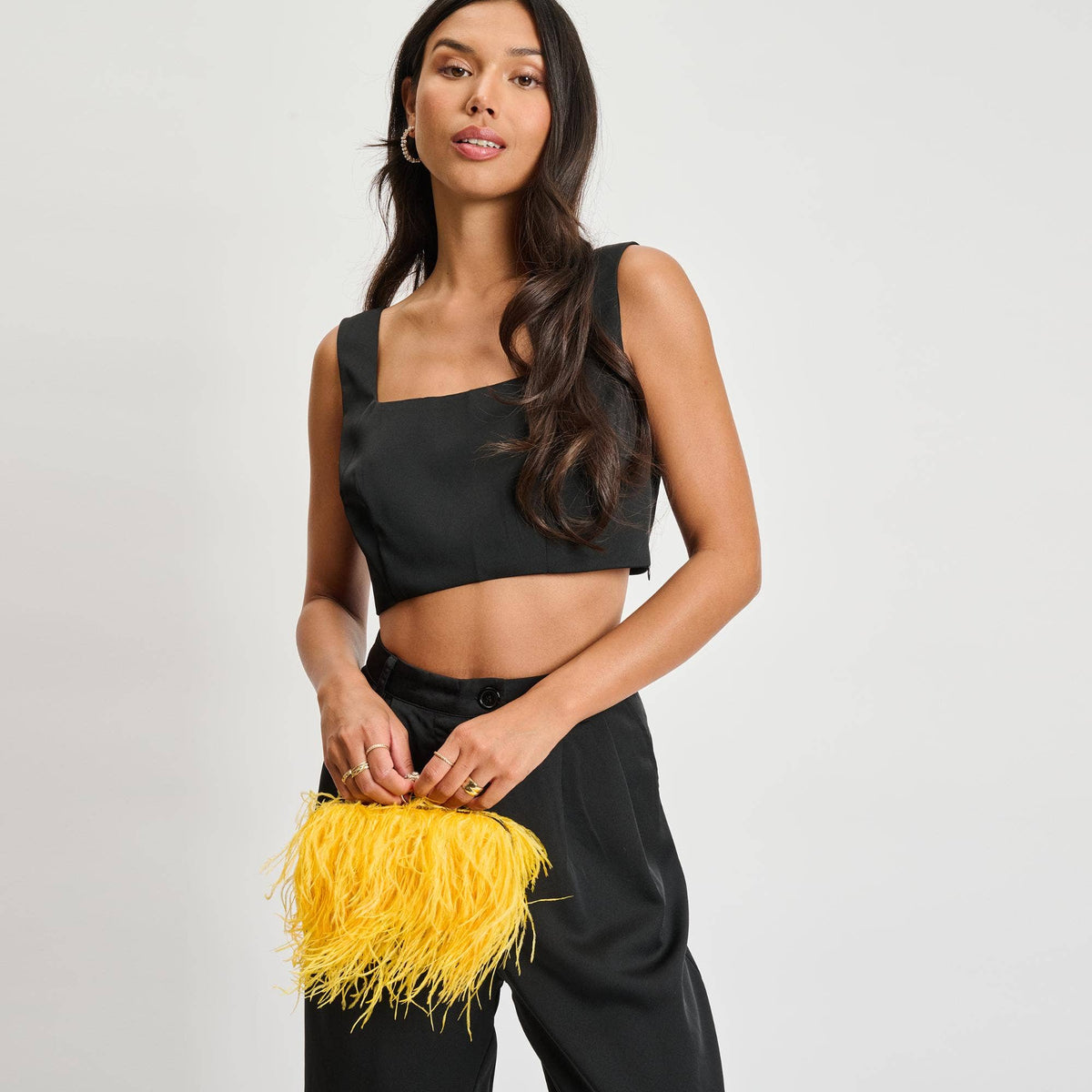 Harlow Feather Evening Bag