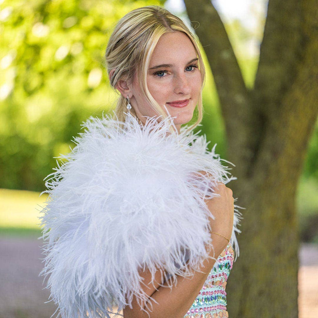 Ostrich Bolero - Feather Shoulder Wrap