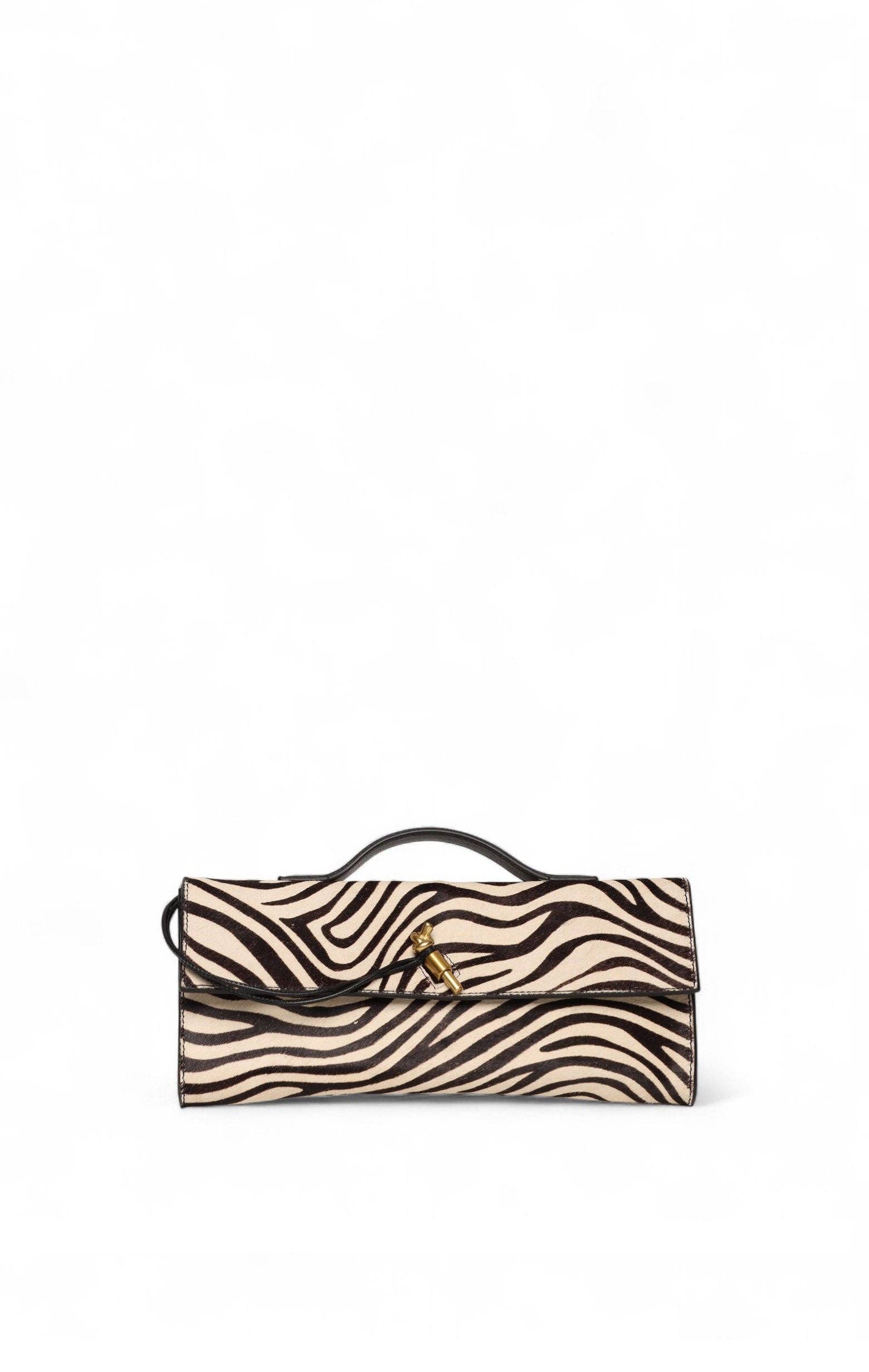 Clutch Zebra Calf Hair