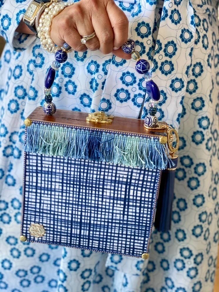 Darling and Company - Pawley's Toile Blue Bag