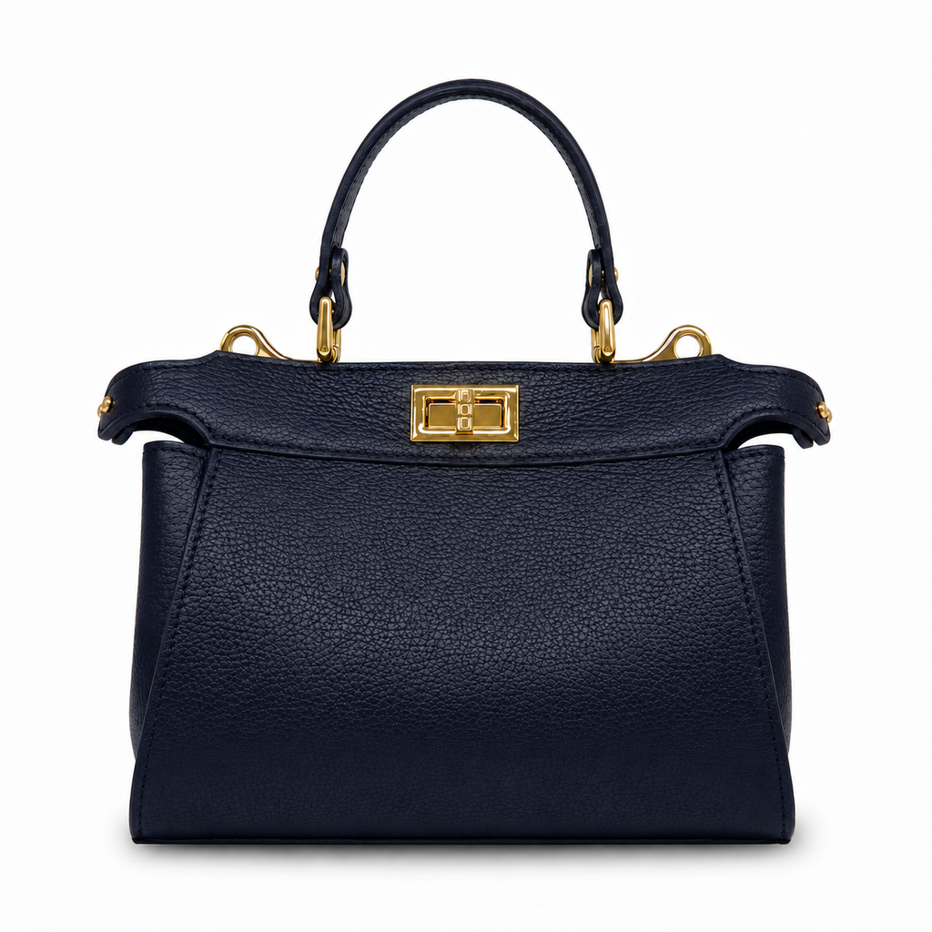ITALIAN LEATHER HANDLE AND CROSSBODY BAG
