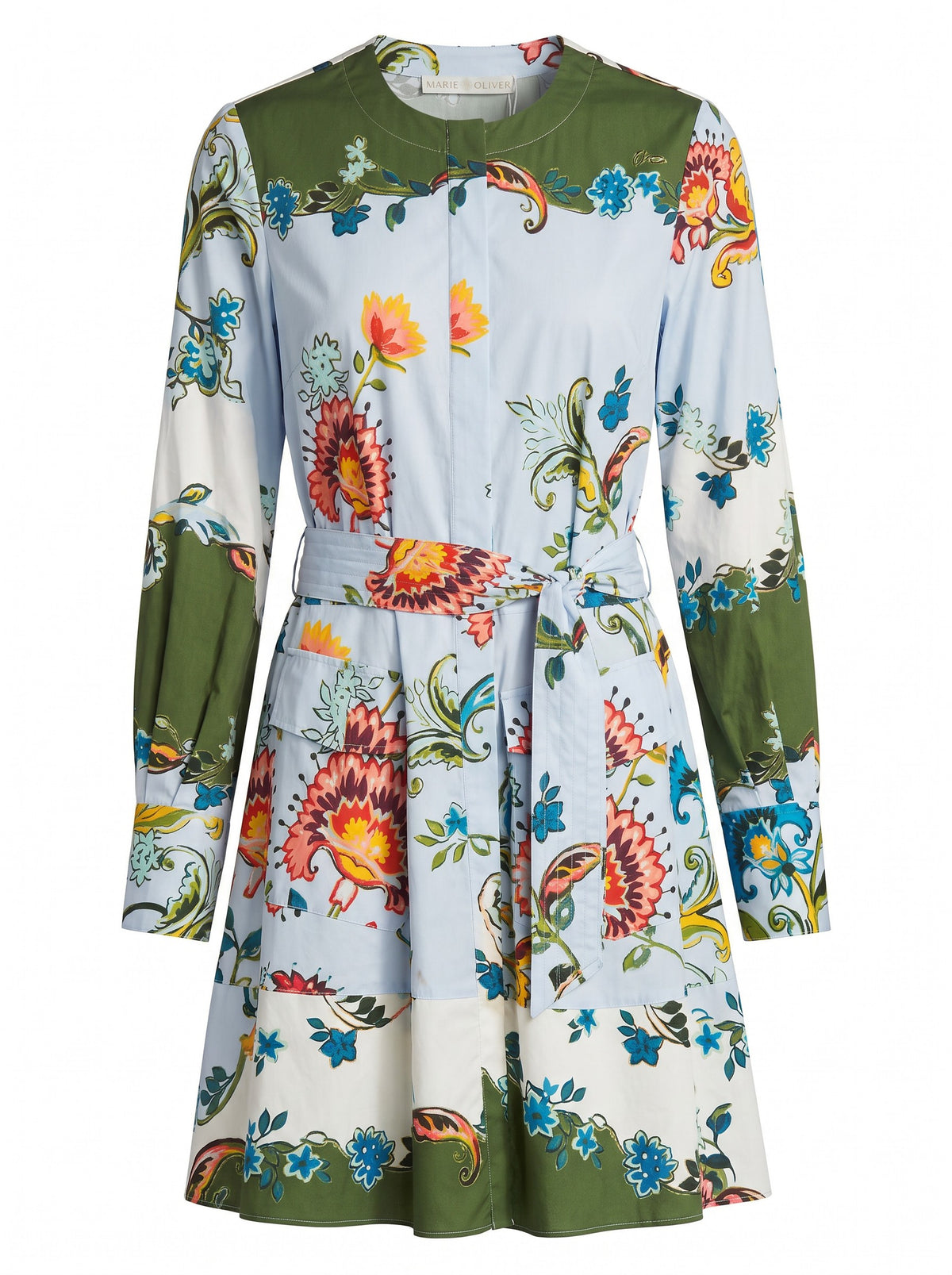 Hughes Dress - Delphi Print, front view