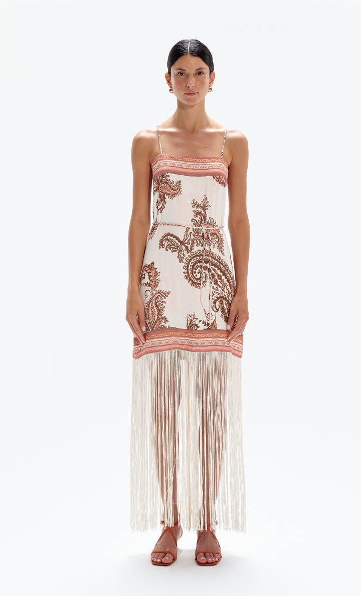 DARICE MIDI  W/FRINGE DRESS