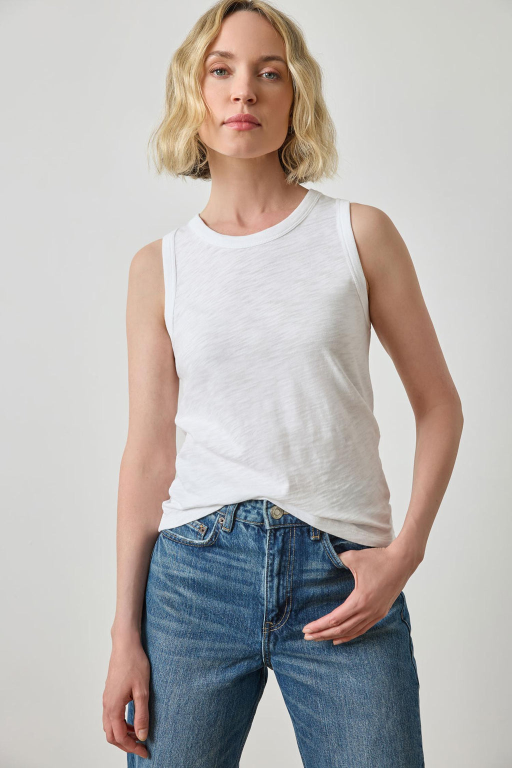COTTON BACK SEAM TANK TOP