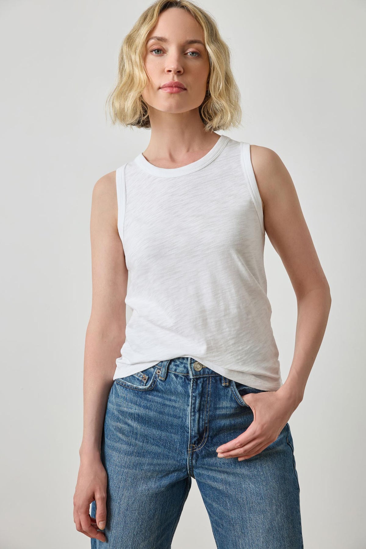 COTTON BACK SEAM TANK TOP