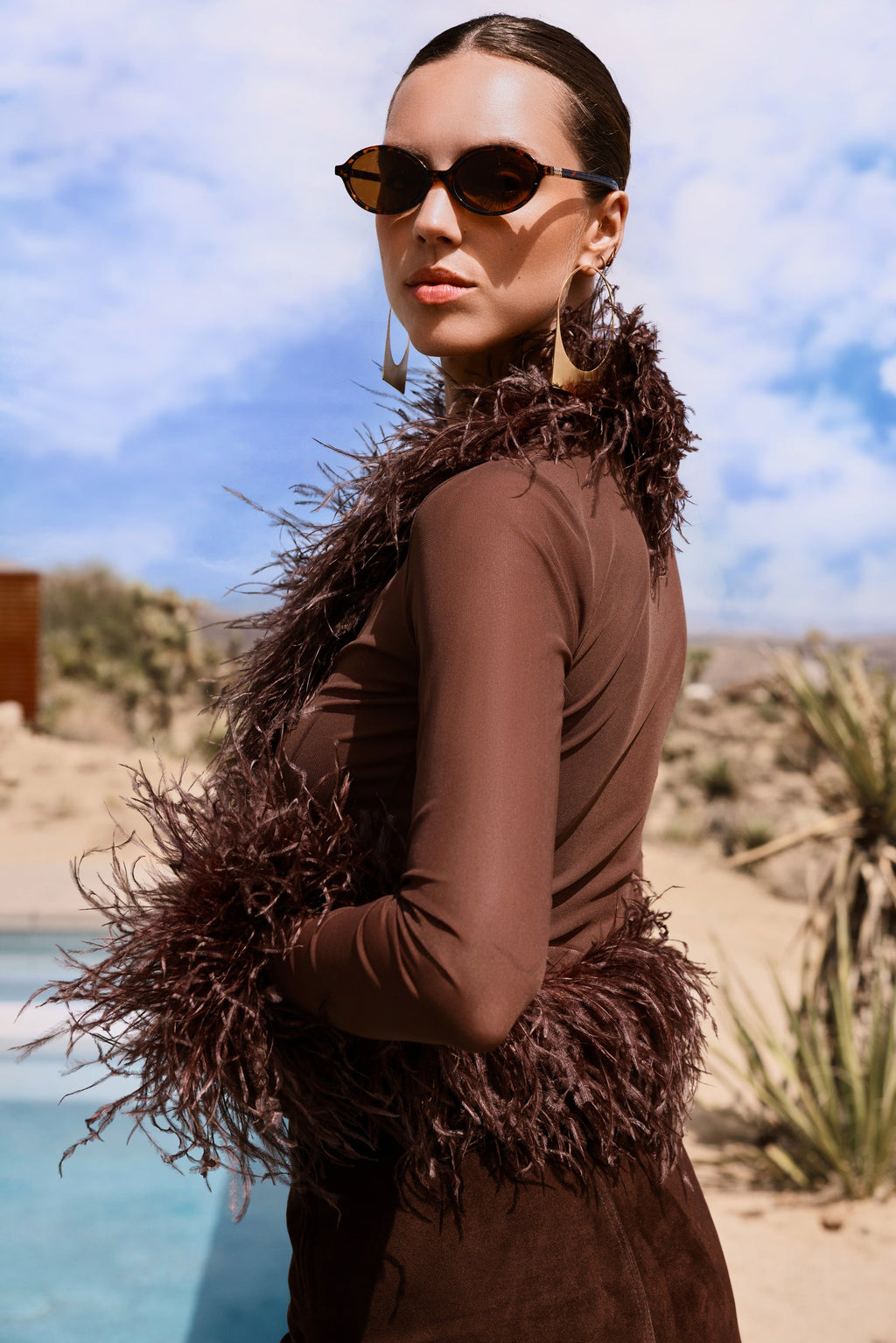 THE DO-OVER SHEER OSTRICH FEATHER JACKET