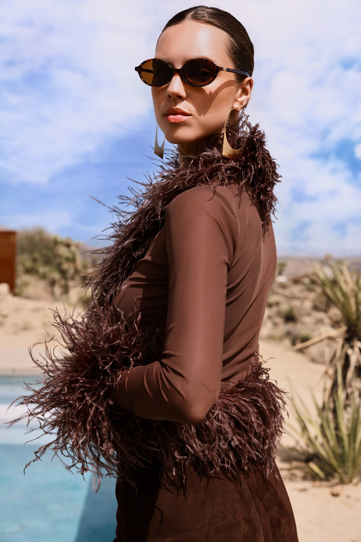 THE DO-OVER SHEER OSTRICH FEATHER JACKET