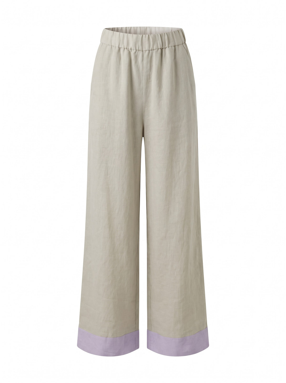 Ivory and Lilac Pant, front view