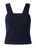 Wide Strap Knit Tank in navy, front view