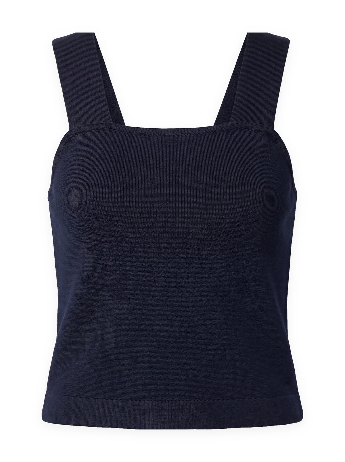 Wide Strap Knit Tank in navy, front view