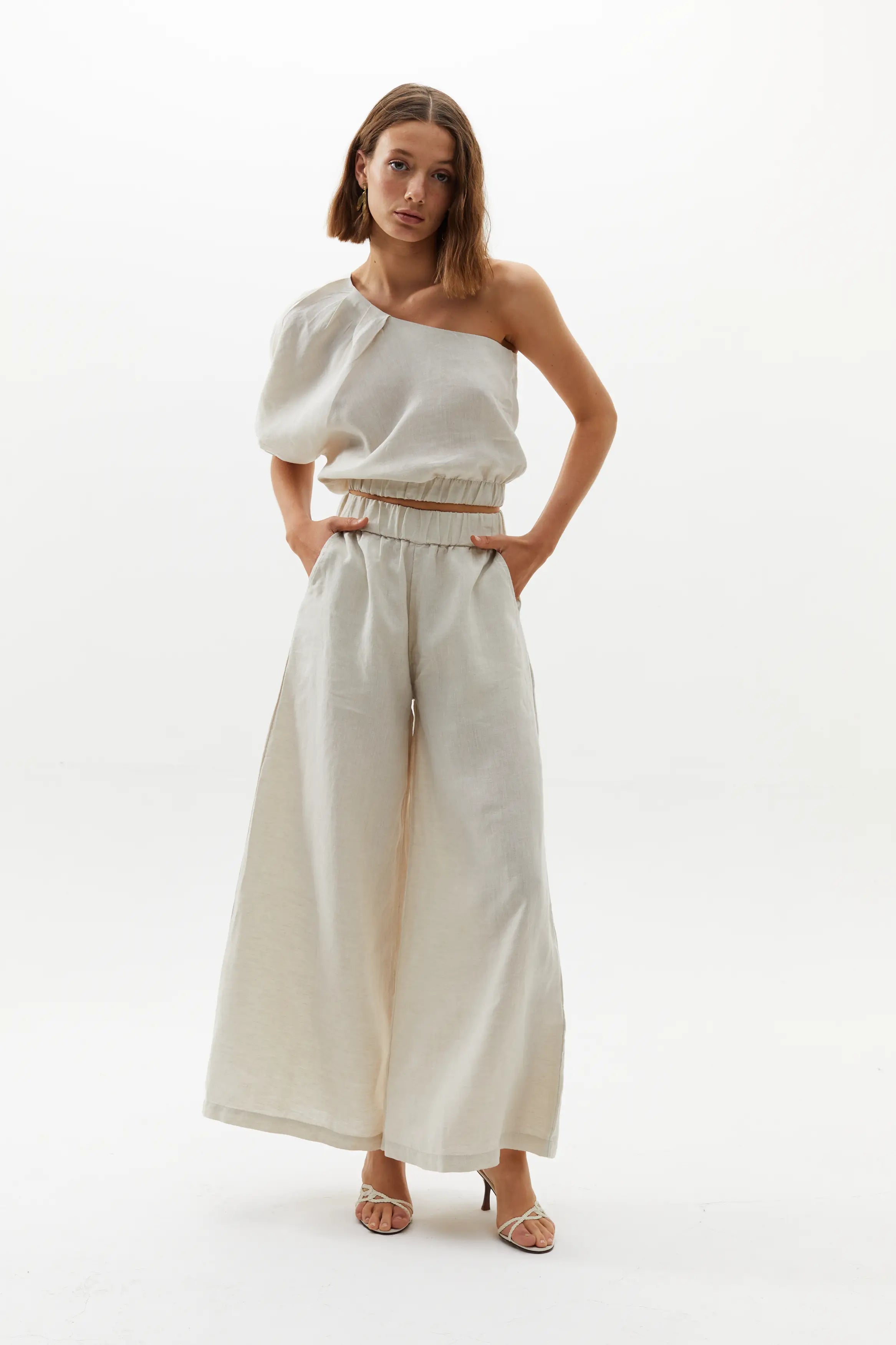 Cape Linen Pants in Oat