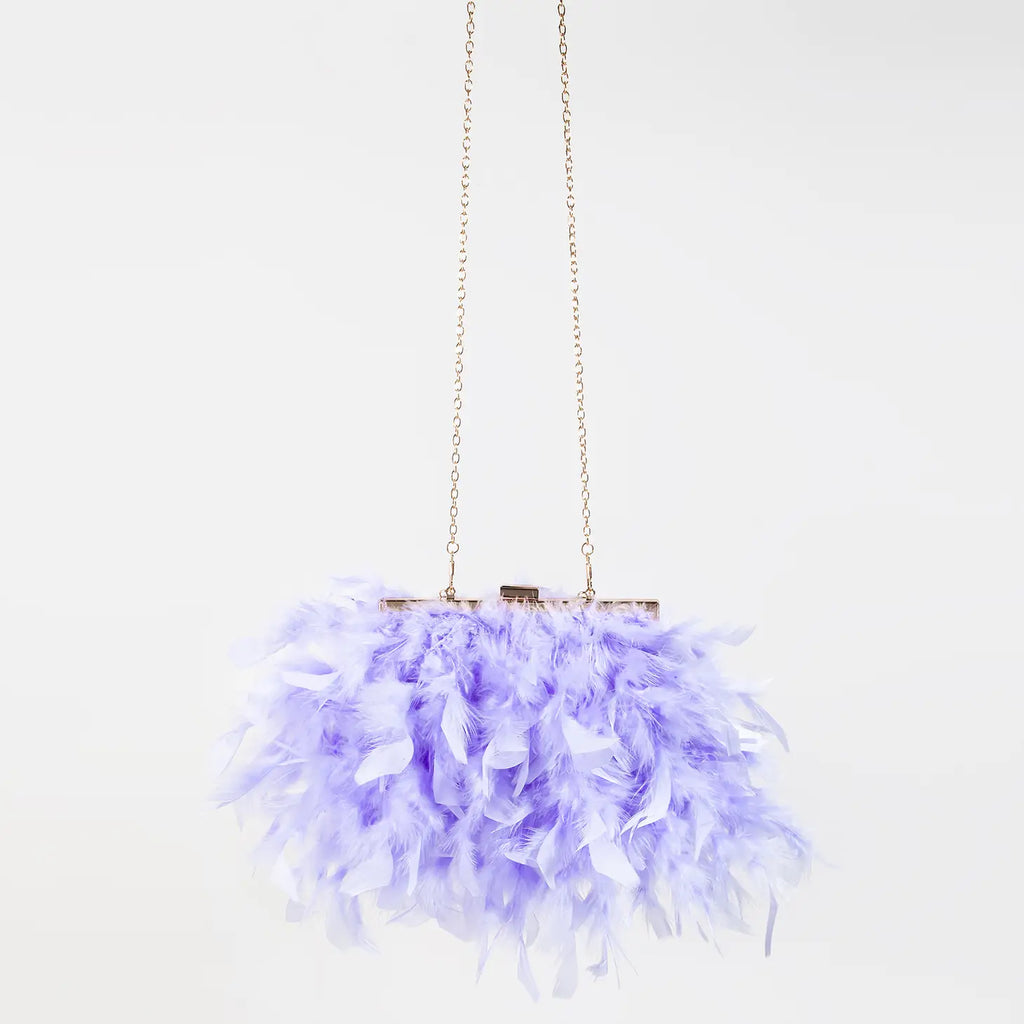 Feather Chain Strap Bag