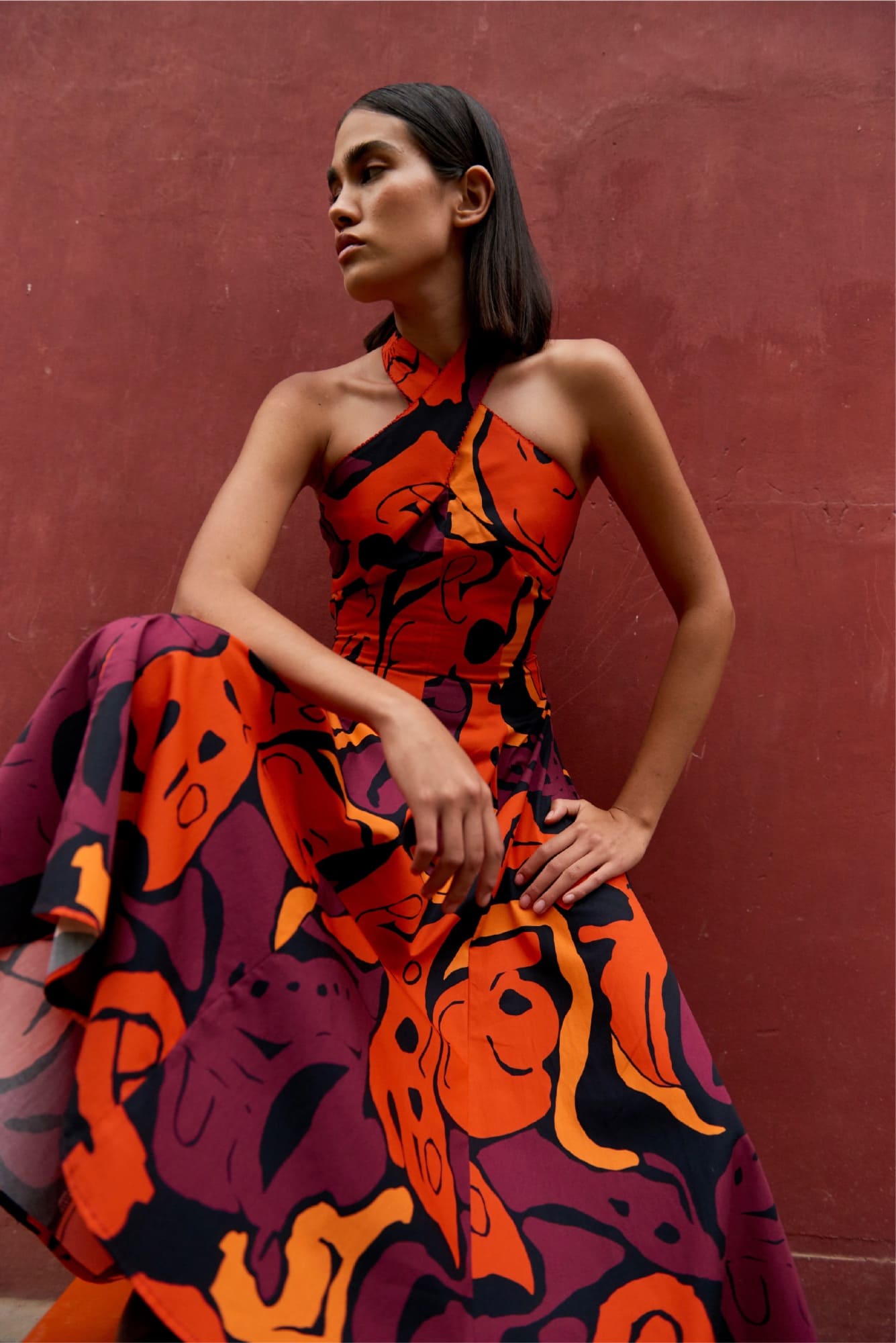 Riviera Dress in Pueblo Rojo