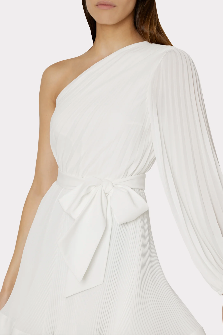 Linden One Shoulder Pleated Mini