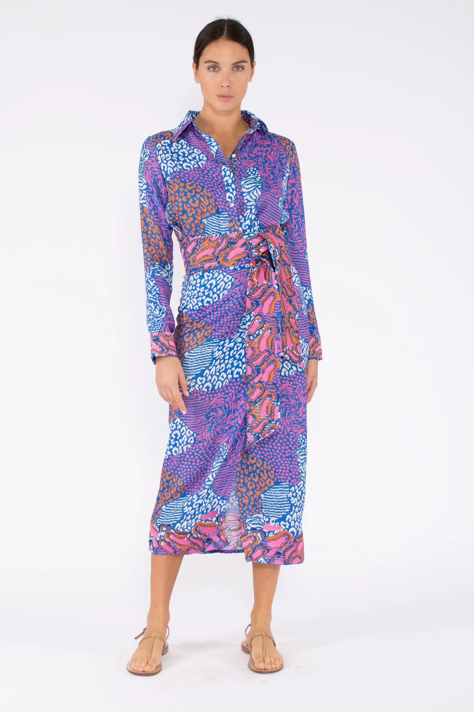 Colorful animal print dress best sale