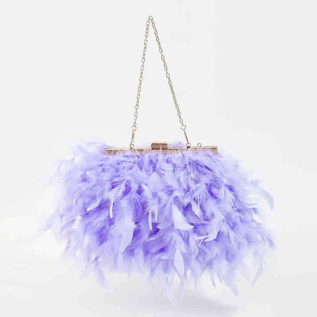 Feather Chain Strap Bag